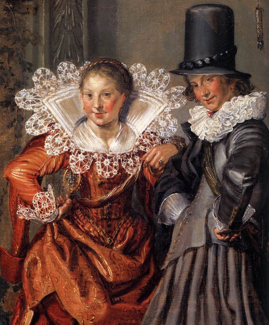 Dignified Couples Courting (detail)