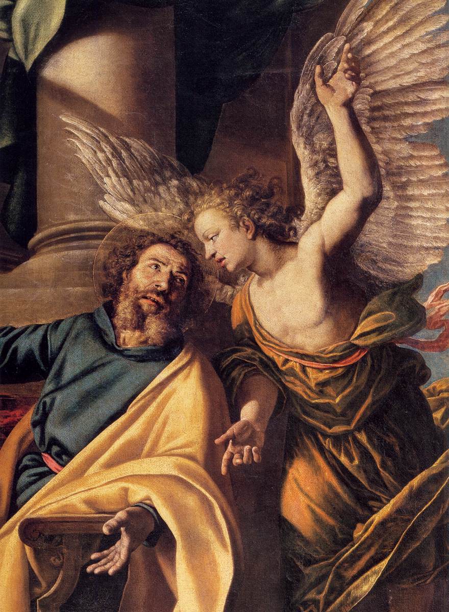 St Matthew and the Angel (detail)