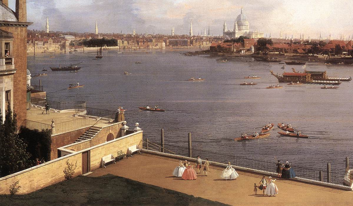 London: The Thames and the City of London from Richmond House (detail)