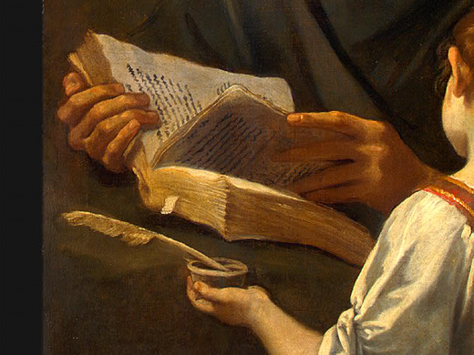 Saint Matthew and the Angel (detail)
