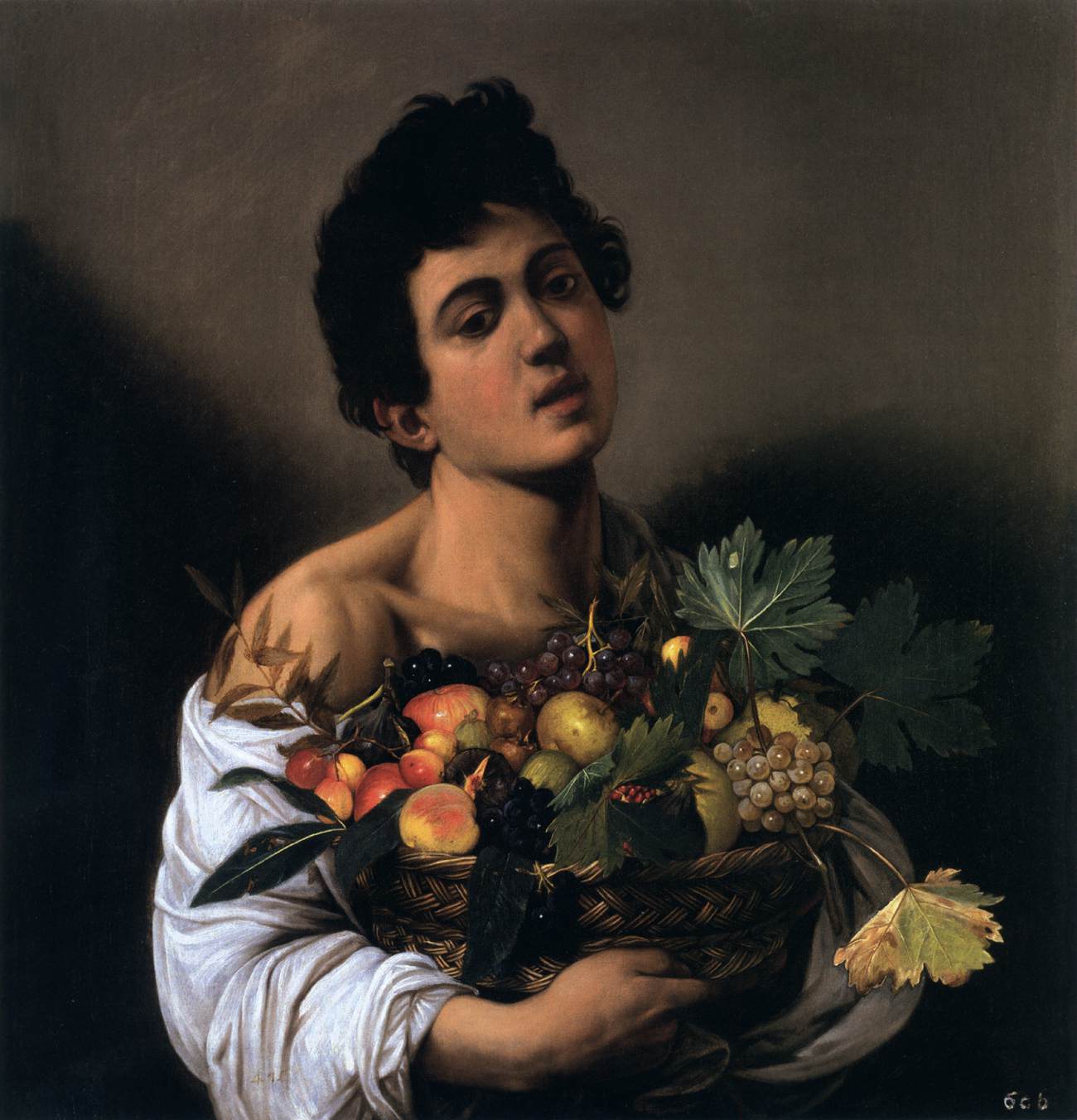 Boy with a Basket of Fruit