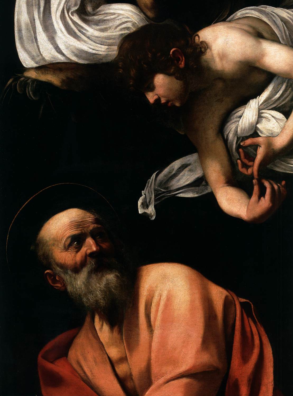 The Inspiration of Saint Matthew (detail)