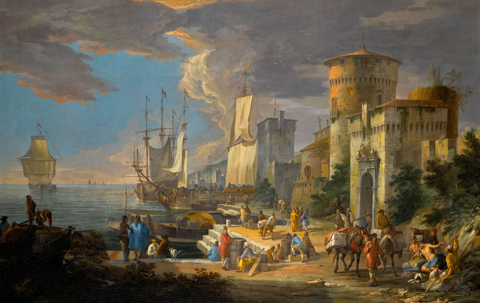 A Mediterranean Port Scene