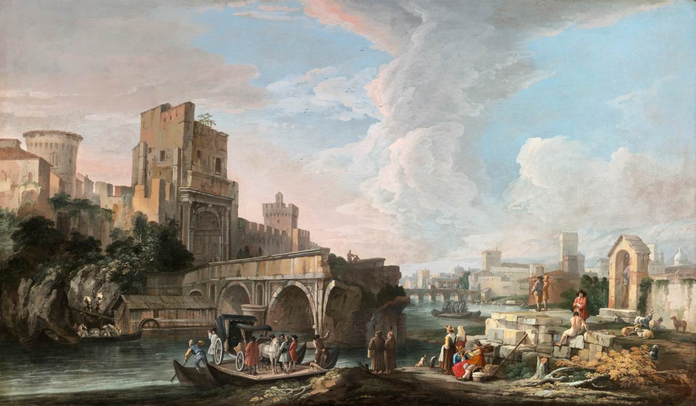 River Landscape with a Capriccio