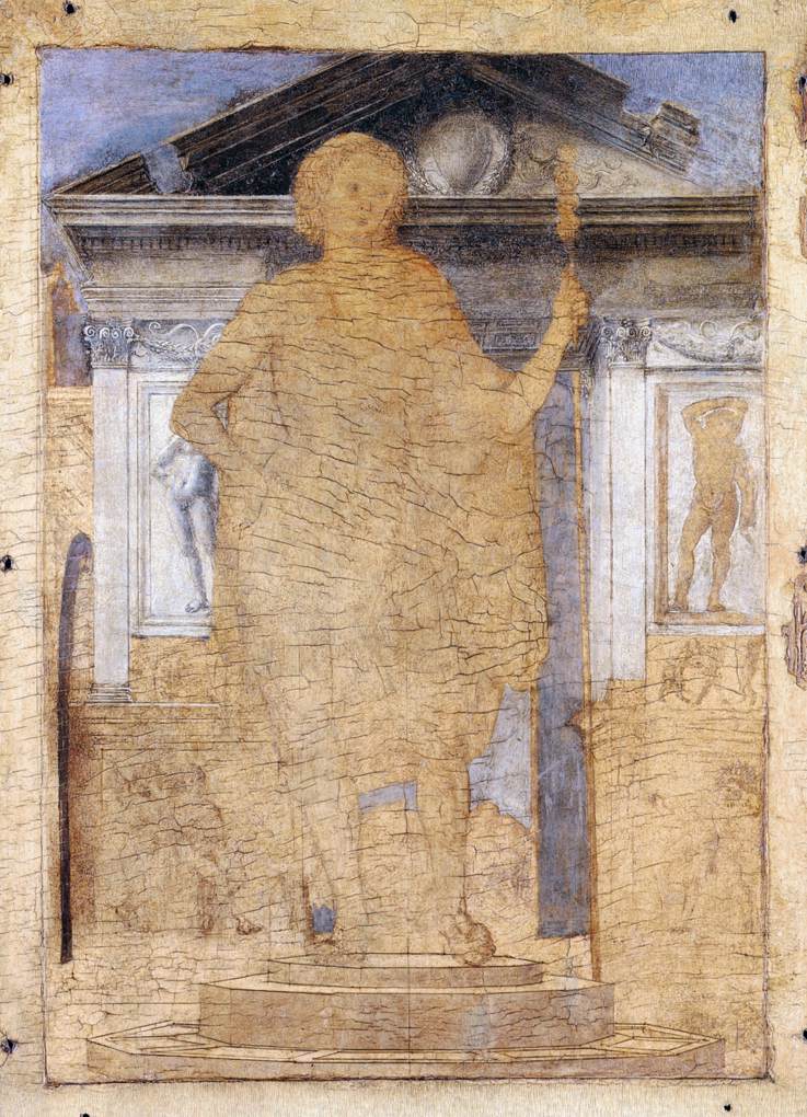 Heroic Figure against an Architectural Backdrop