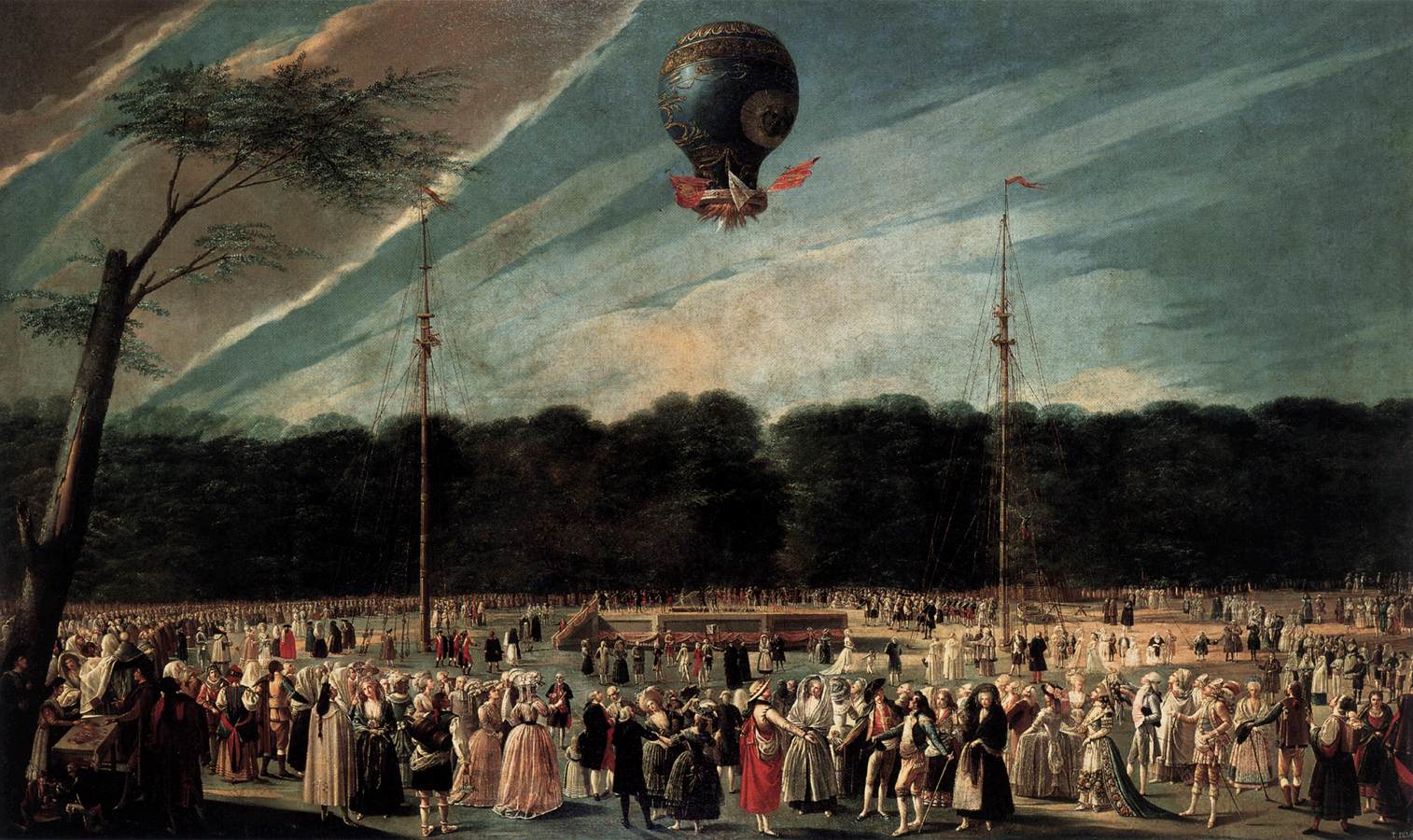 Ascent of the Monsieur Bouclé's Montgolfier Balloon in the Gardens of Aranjuez