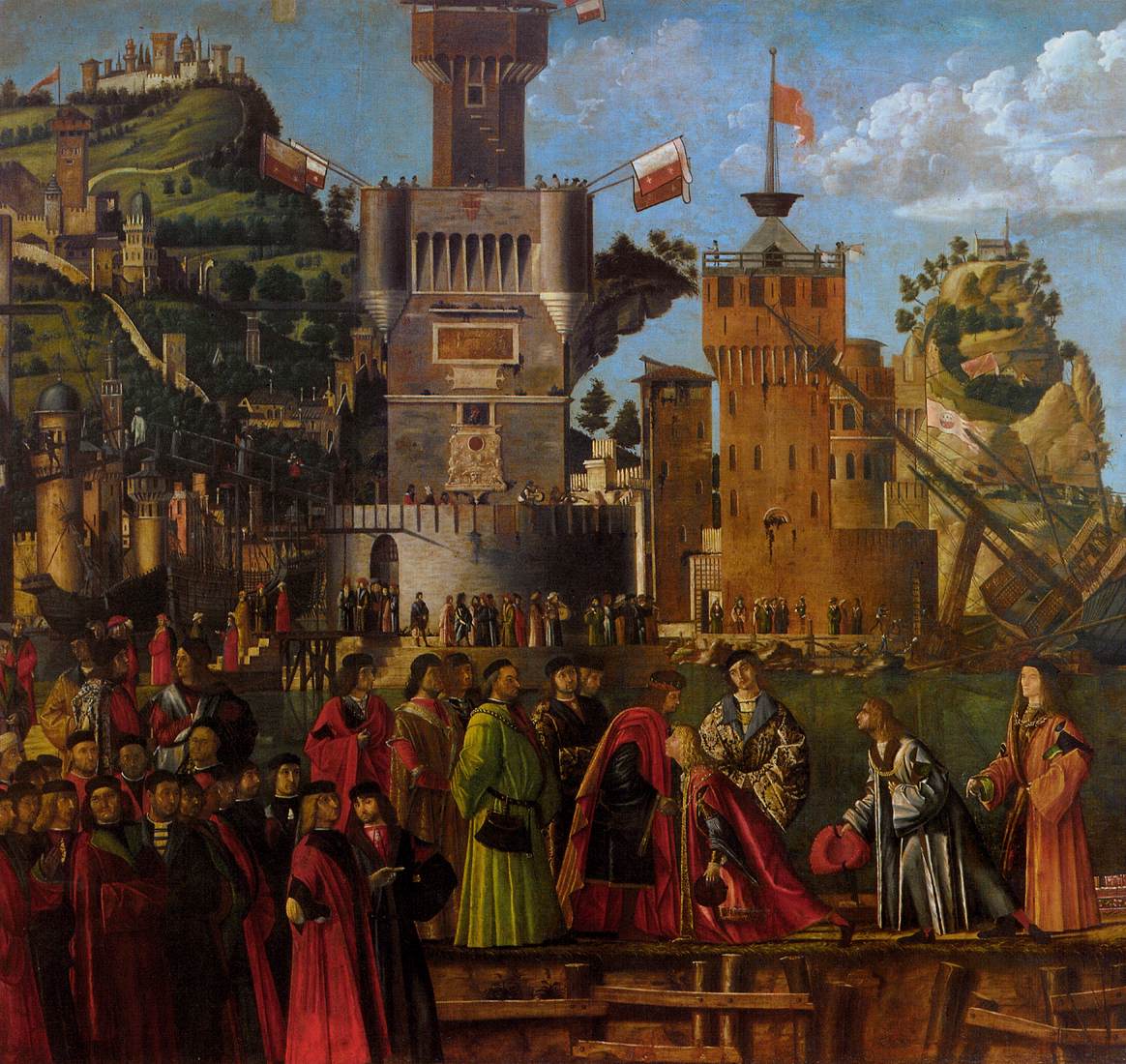 Departure of the Pilgrims (detail)