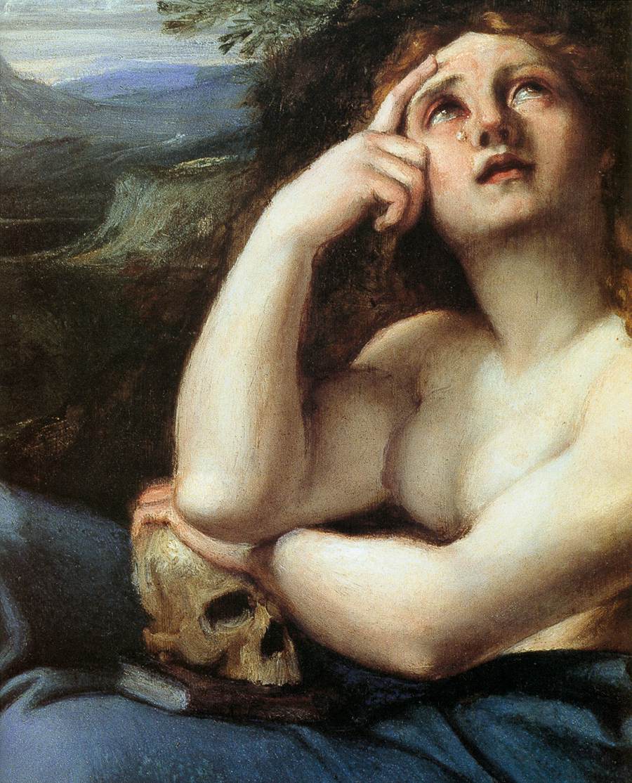 The Penitent Magdalen in a Landscape (detail)
