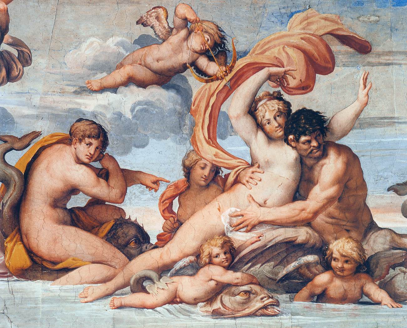 A Sea God Abducts a Woman (detail)