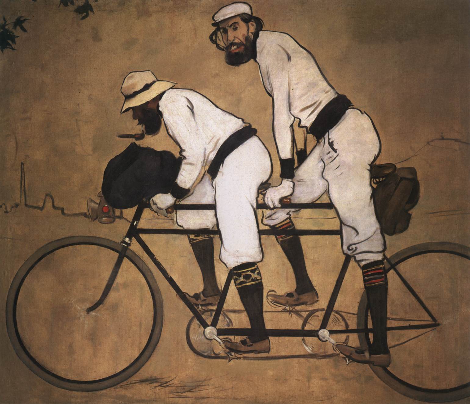 Ramón Casas and Pere Romeu on a Tandem