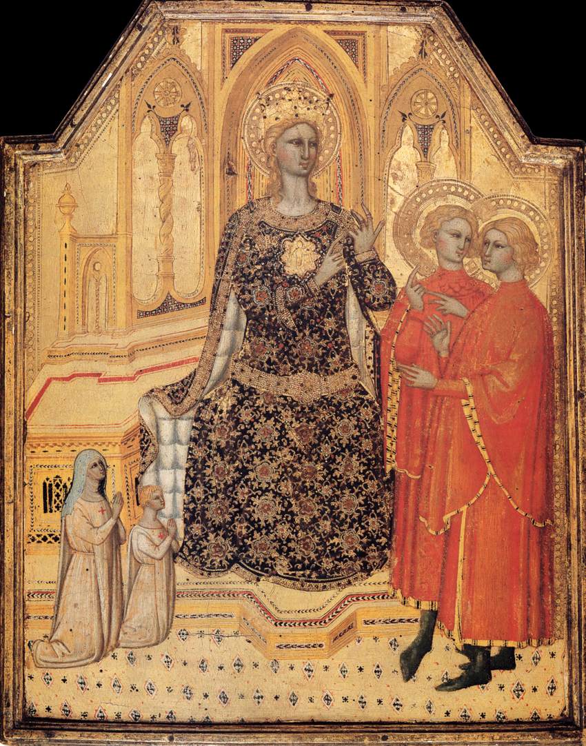 St Catherine Enthroned with Two Saints and Two Donors