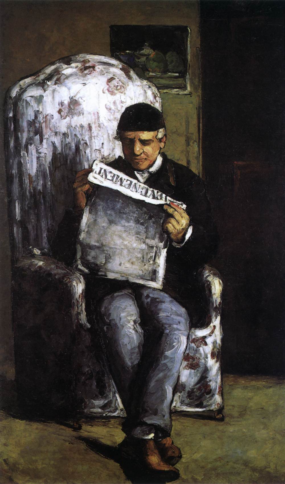 Louis-Auguste Cézanne, the Artist's Father, Reading the "L'Événement"