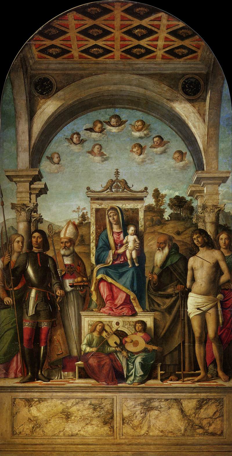 Madonna and Child Enthroned with Saints
