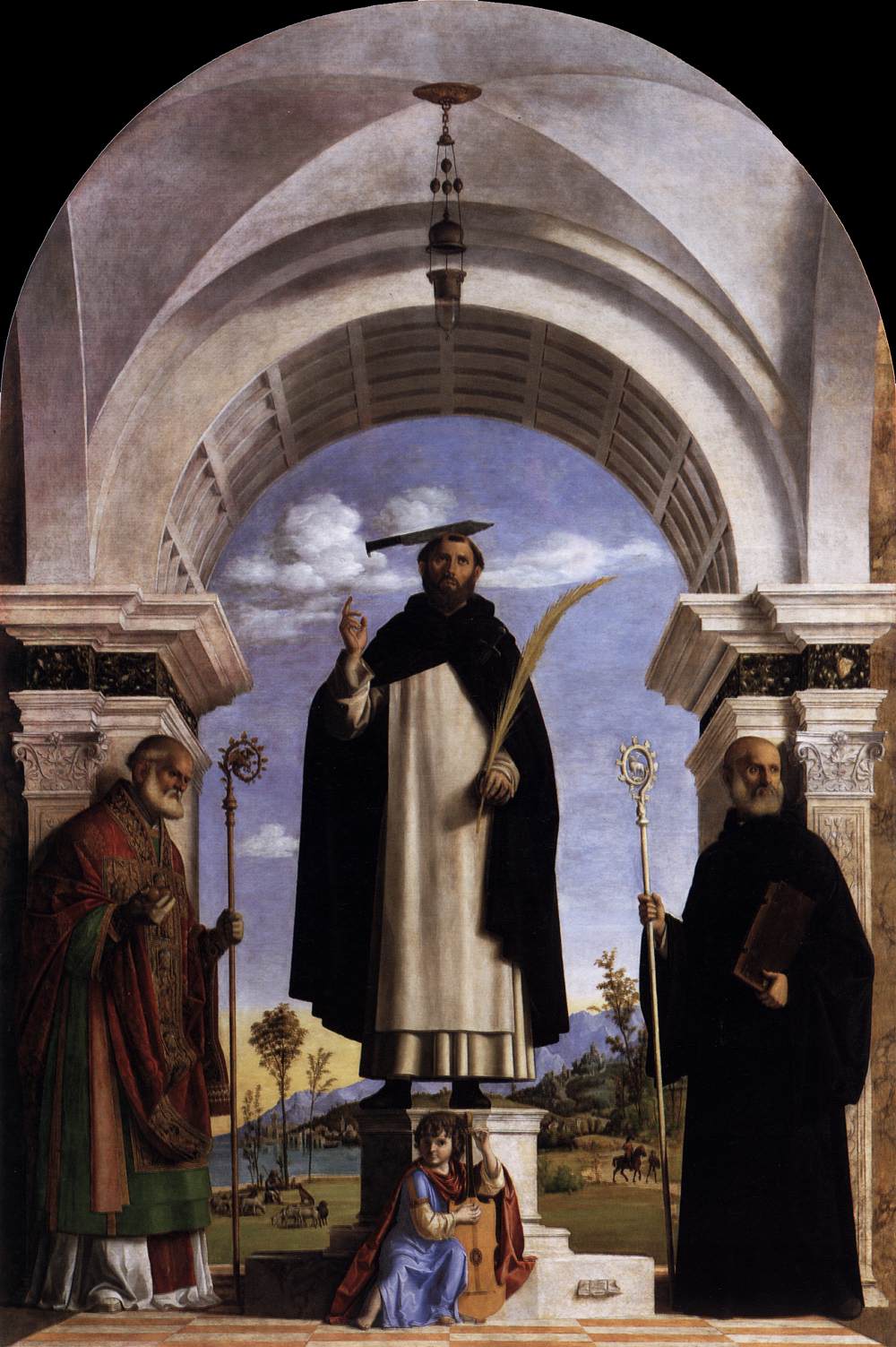 St Peter Martyr with St Nicholas of Bari, St Benedict and an Angel Musician