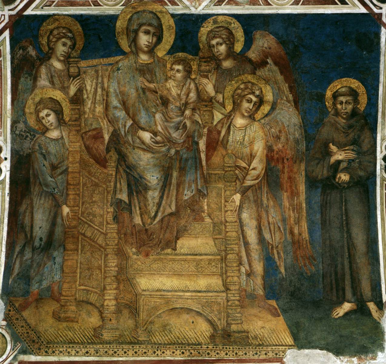 Madonna Enthroned with the Child, St Francis and Four Angels