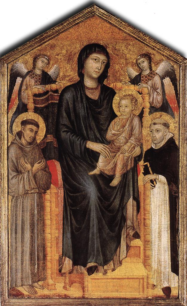 Madonna Enthroned with the Child, St Francis, St. Domenico and two Angels