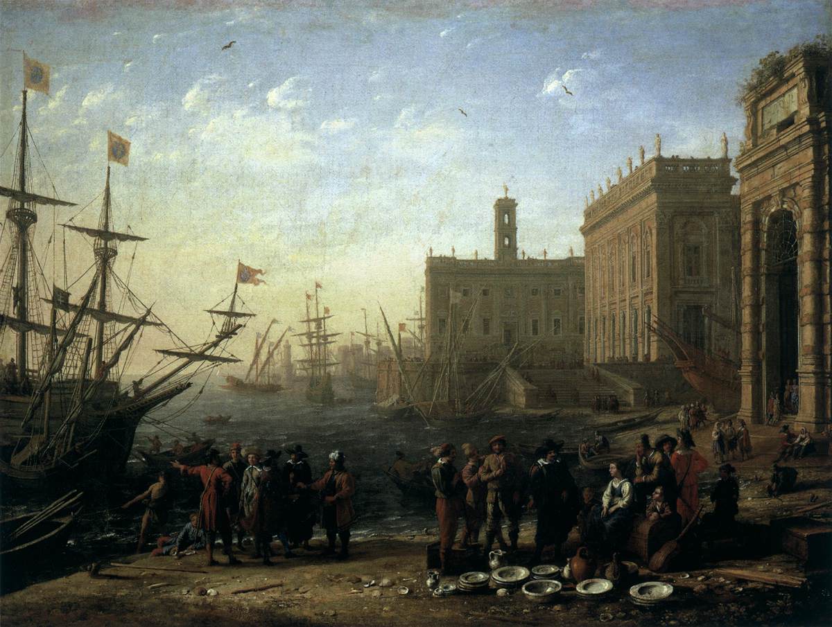 Seaport with the Campidoglio