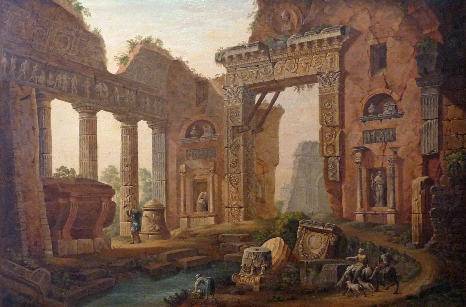 Ruins from the Ancient Baths in Nîmes