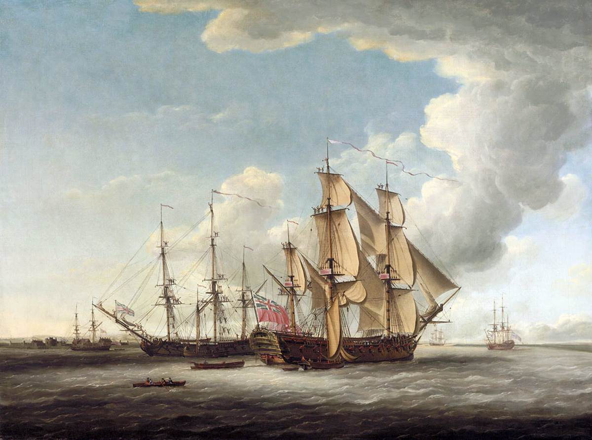 Two 32-gun Frigates Receiving their Captains