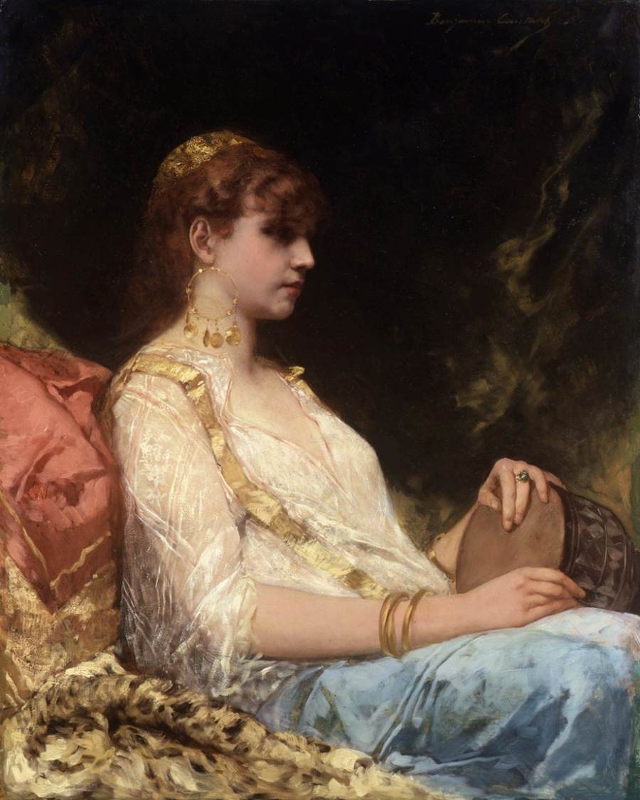 Oriental Woman with a Drum