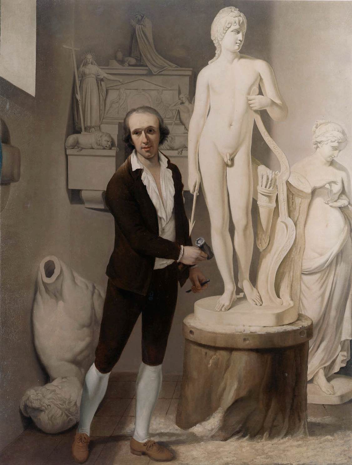 Portrait of Antonio Canova in His Studio
