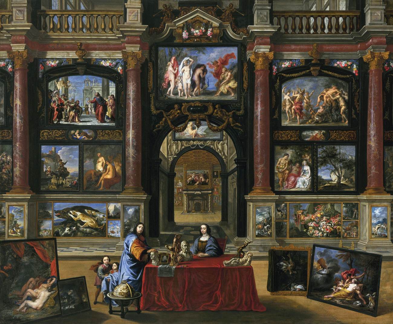 Interior with Figures in a Picture Gallery