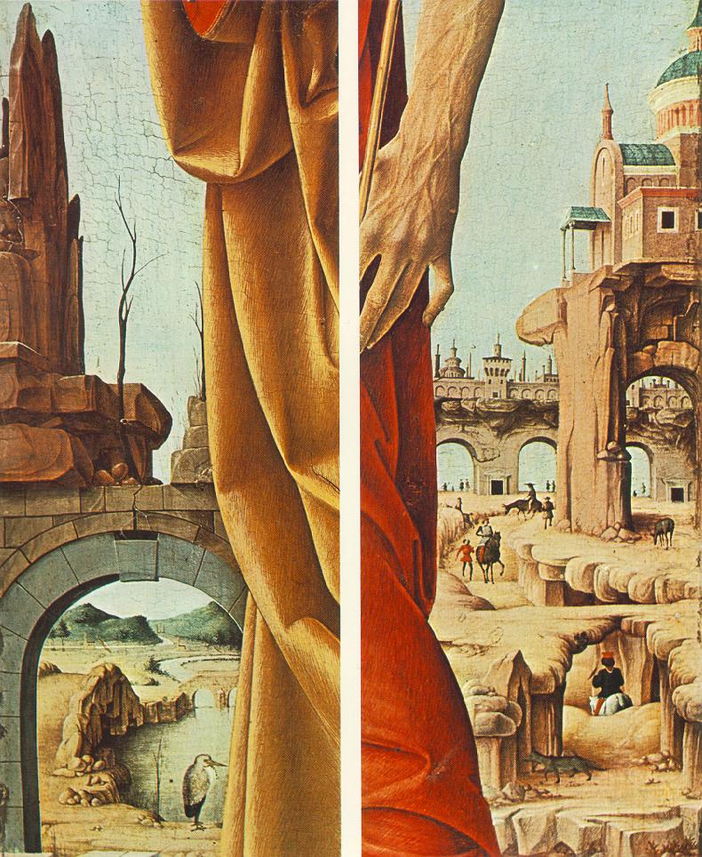 Griffoni Polyptych: St Peter and St John the Baptist (details)