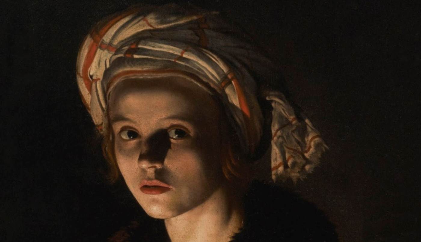 Young Woman Holding a Distaff (detail)
