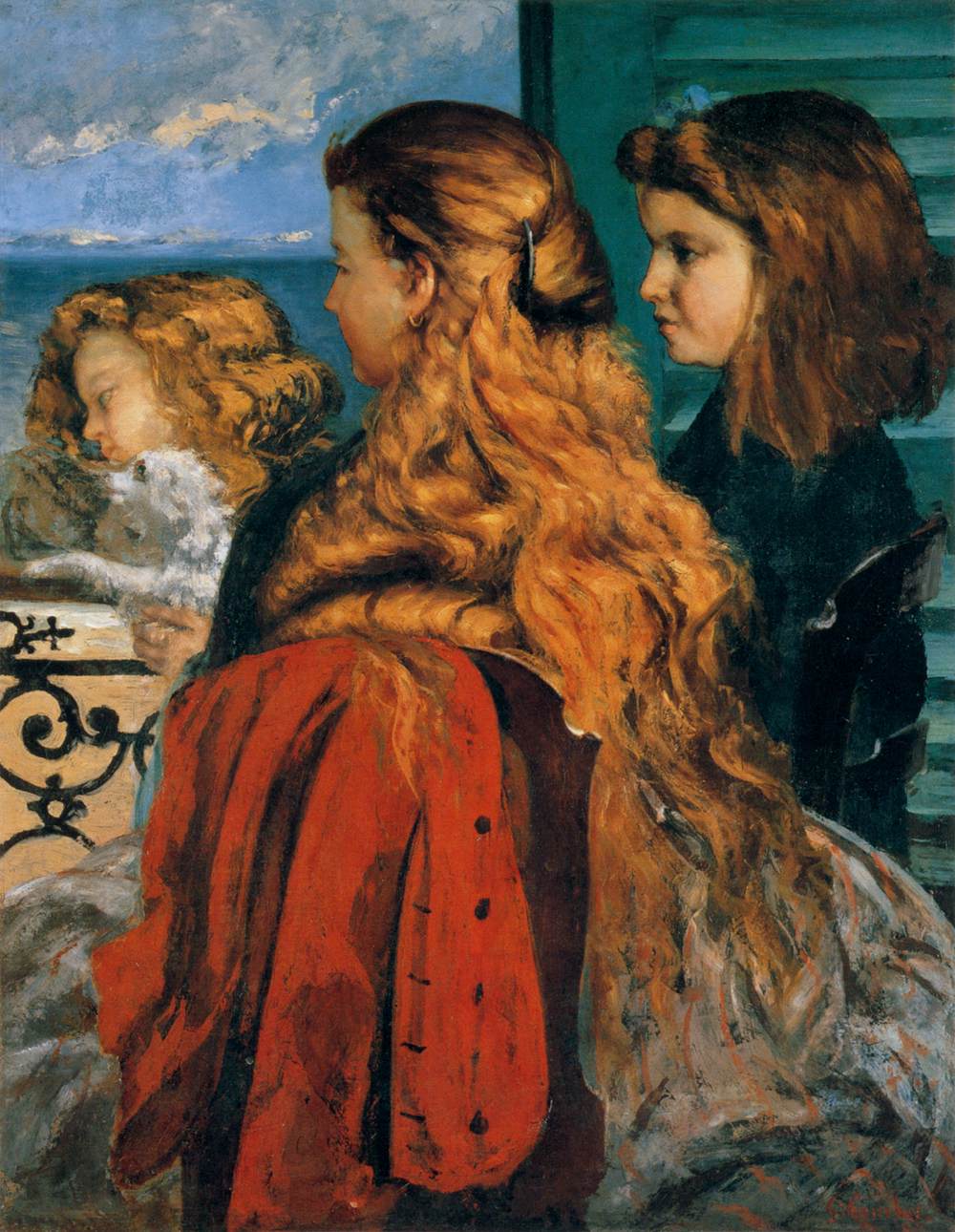 Three English Girls at a Window