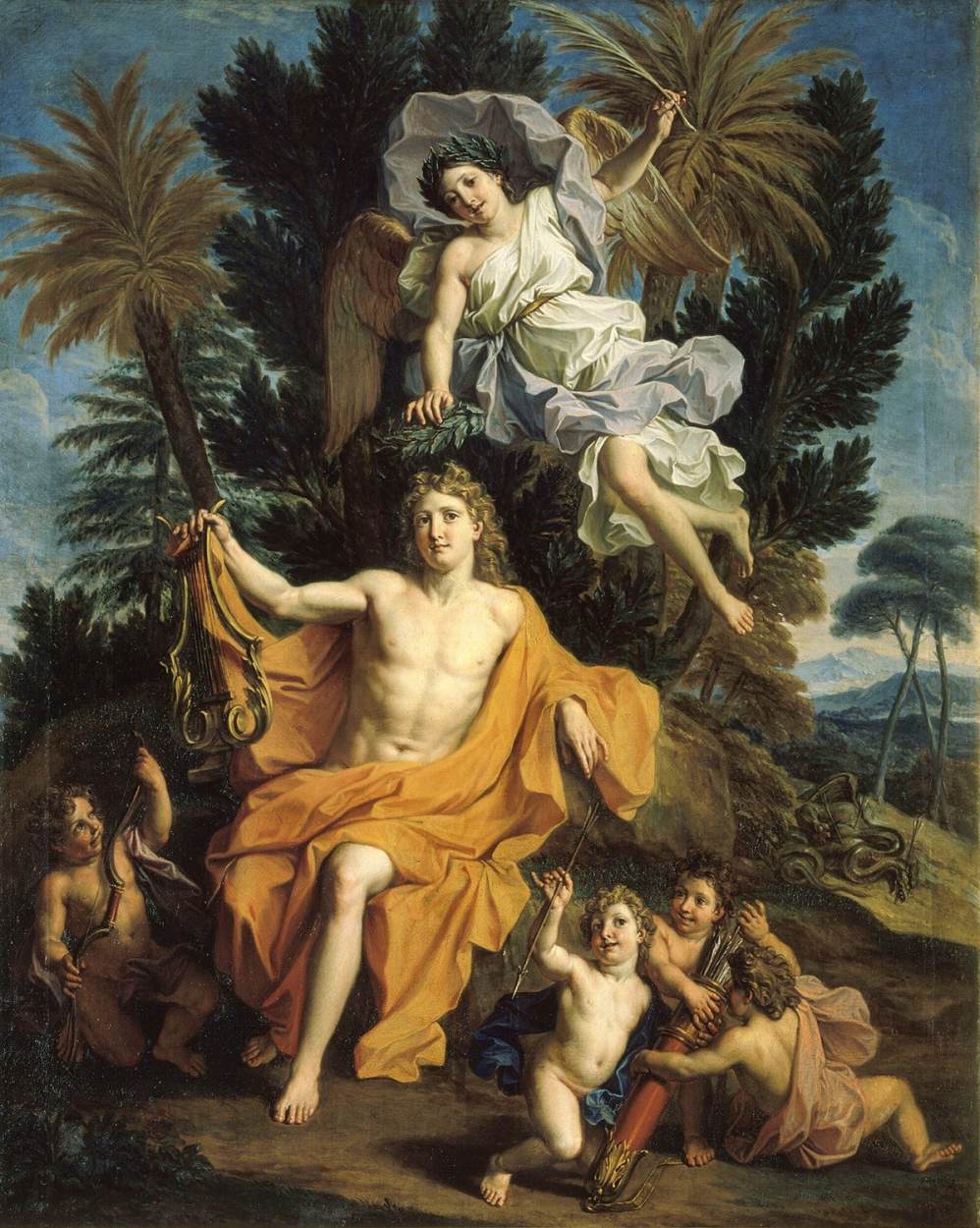 Apollo Crowned by Victory after Having Slayed Python