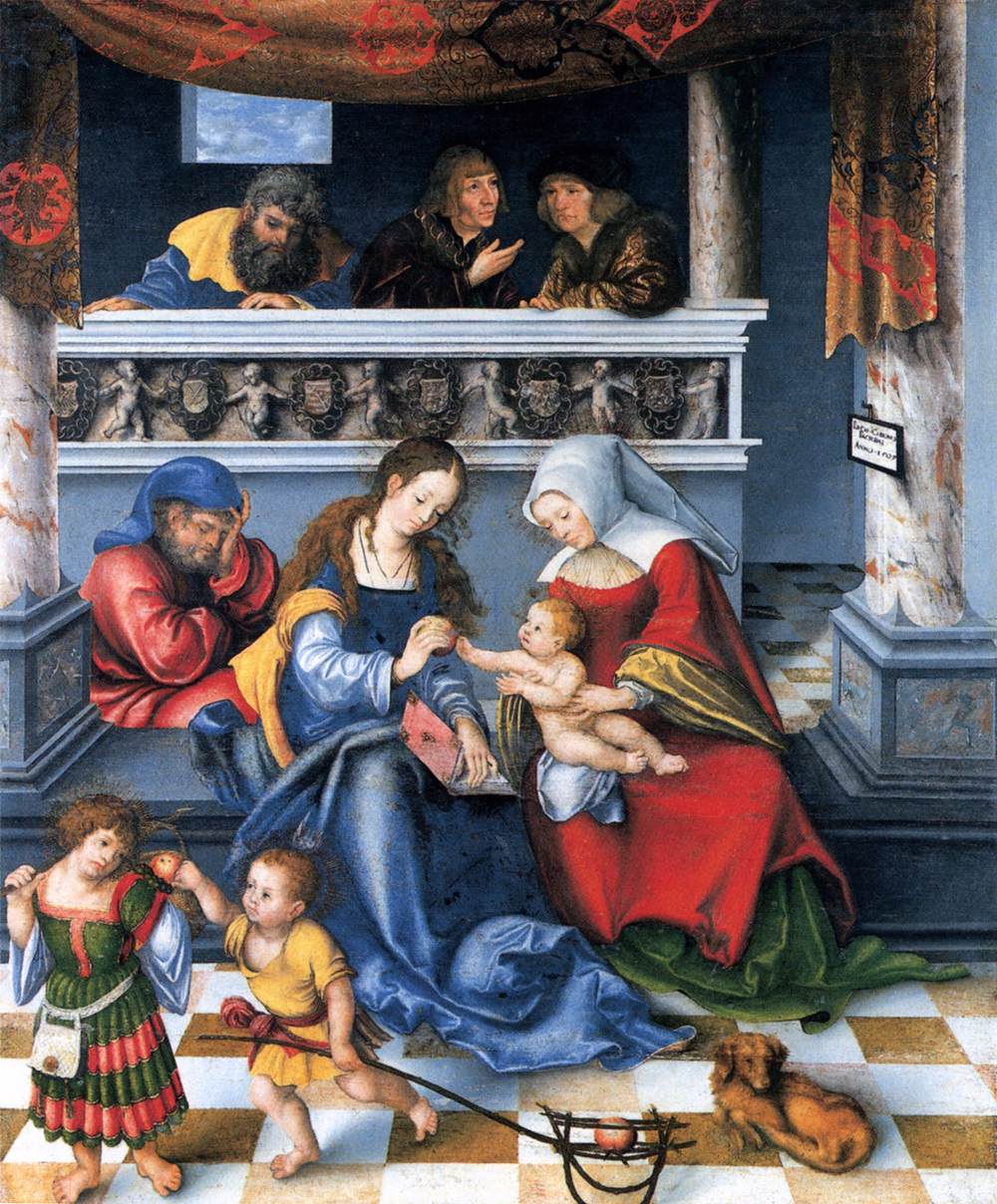 Triptych with the Holy Kinship (central panel)