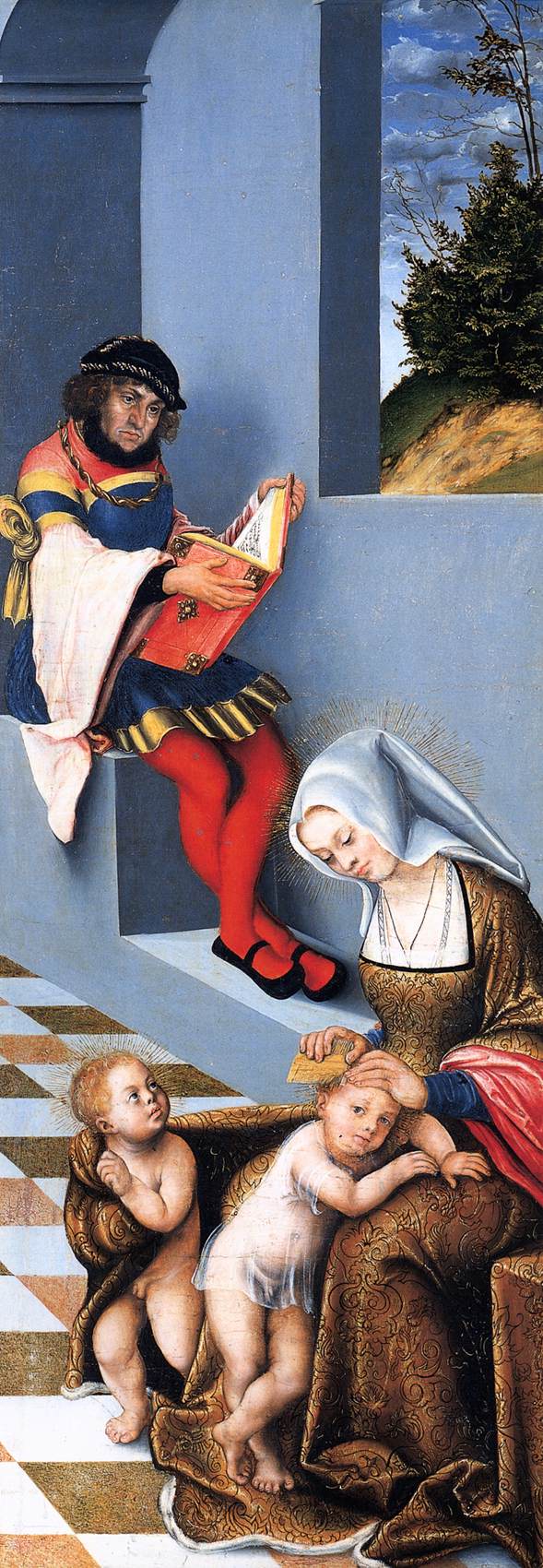 Triptych with the Holy Kinship (right wing)