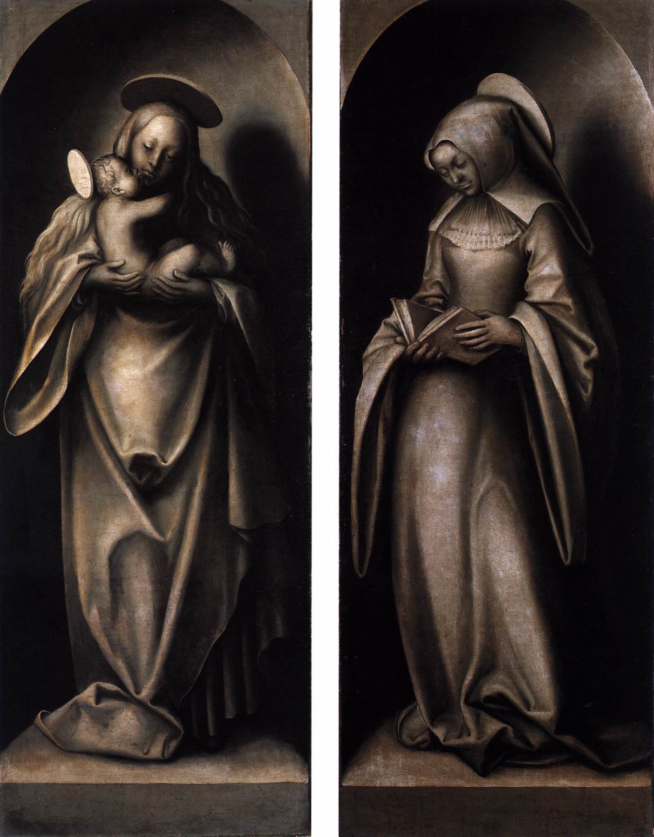 Triptych with the Holy Kinship (verso)