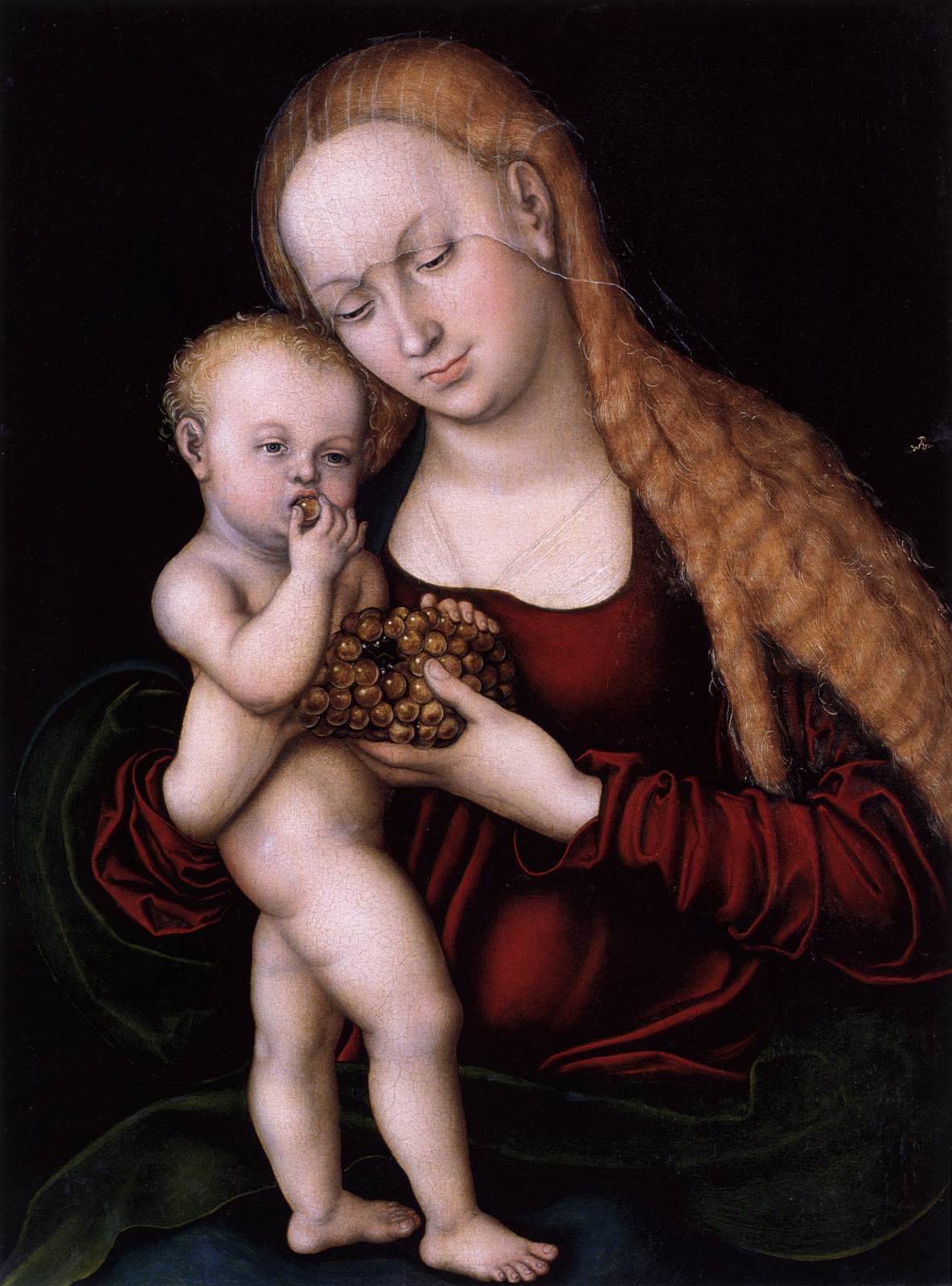 Virgin and Child with Grapes