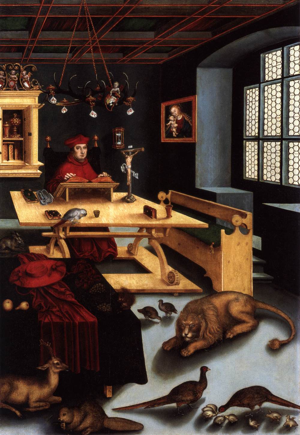 Cardinal Albrecht of Brandenburg as St Jerome in His Study