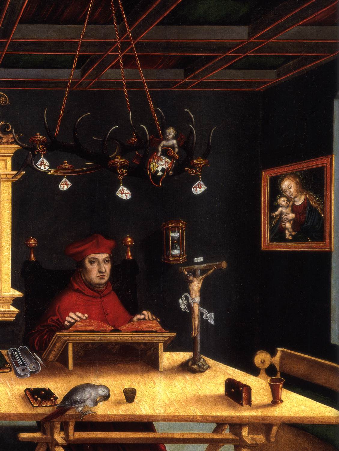 Cardinal Albrecht of Brandenburg as St Jerome in His Study (detail)