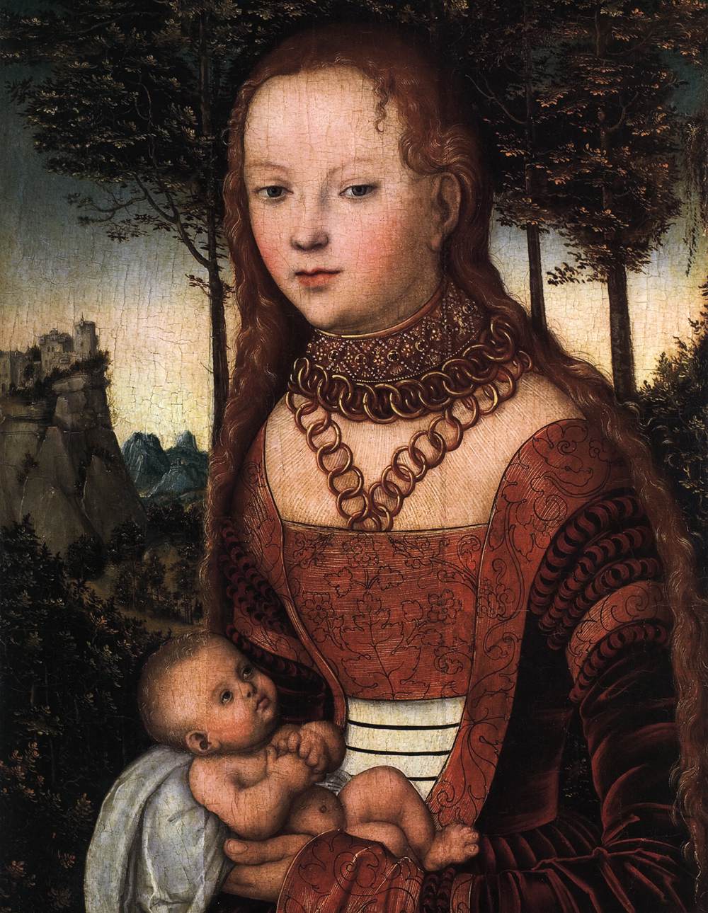 Young Mother with Child (detail)