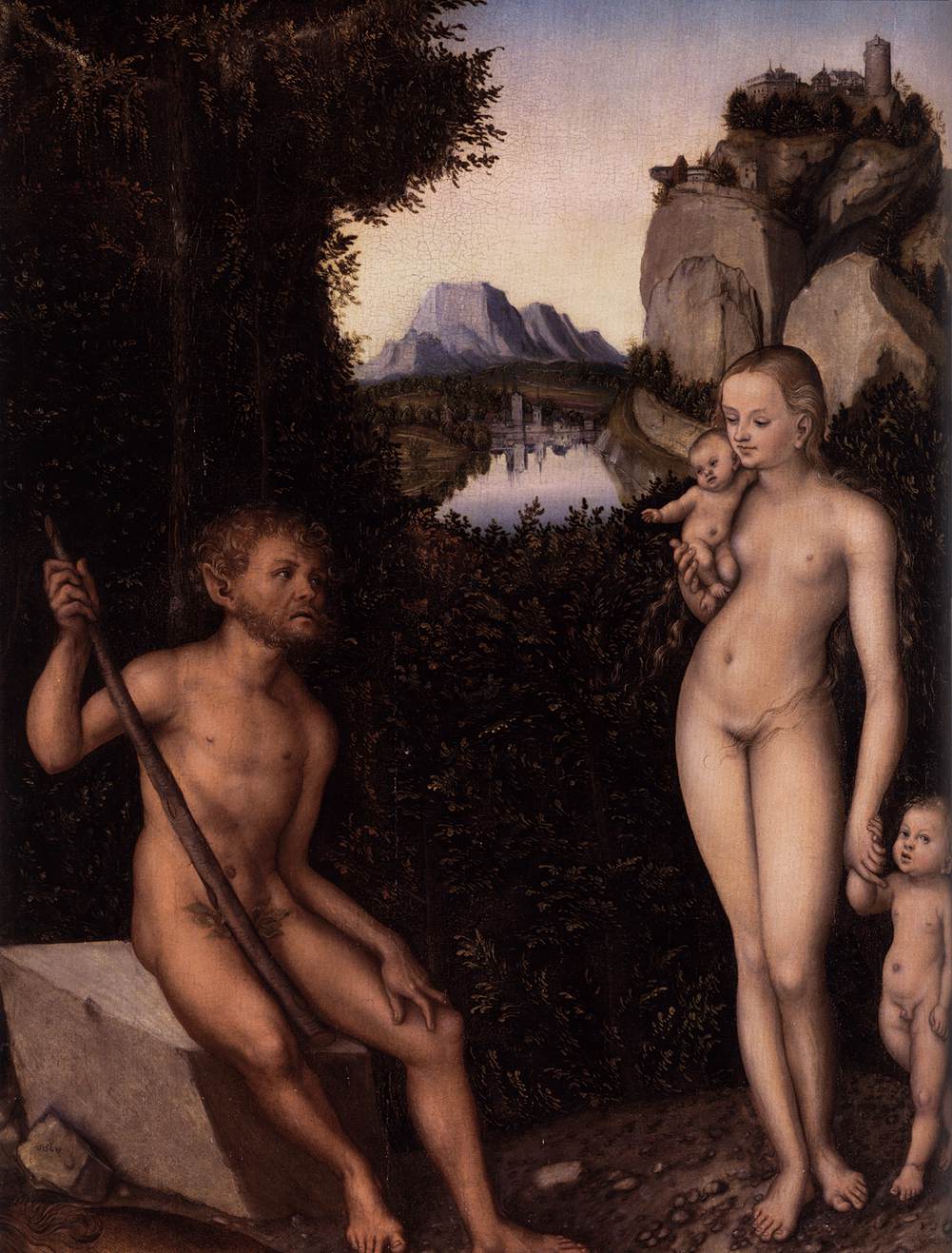 A Faun and his Family with a Slain Lion (detail)