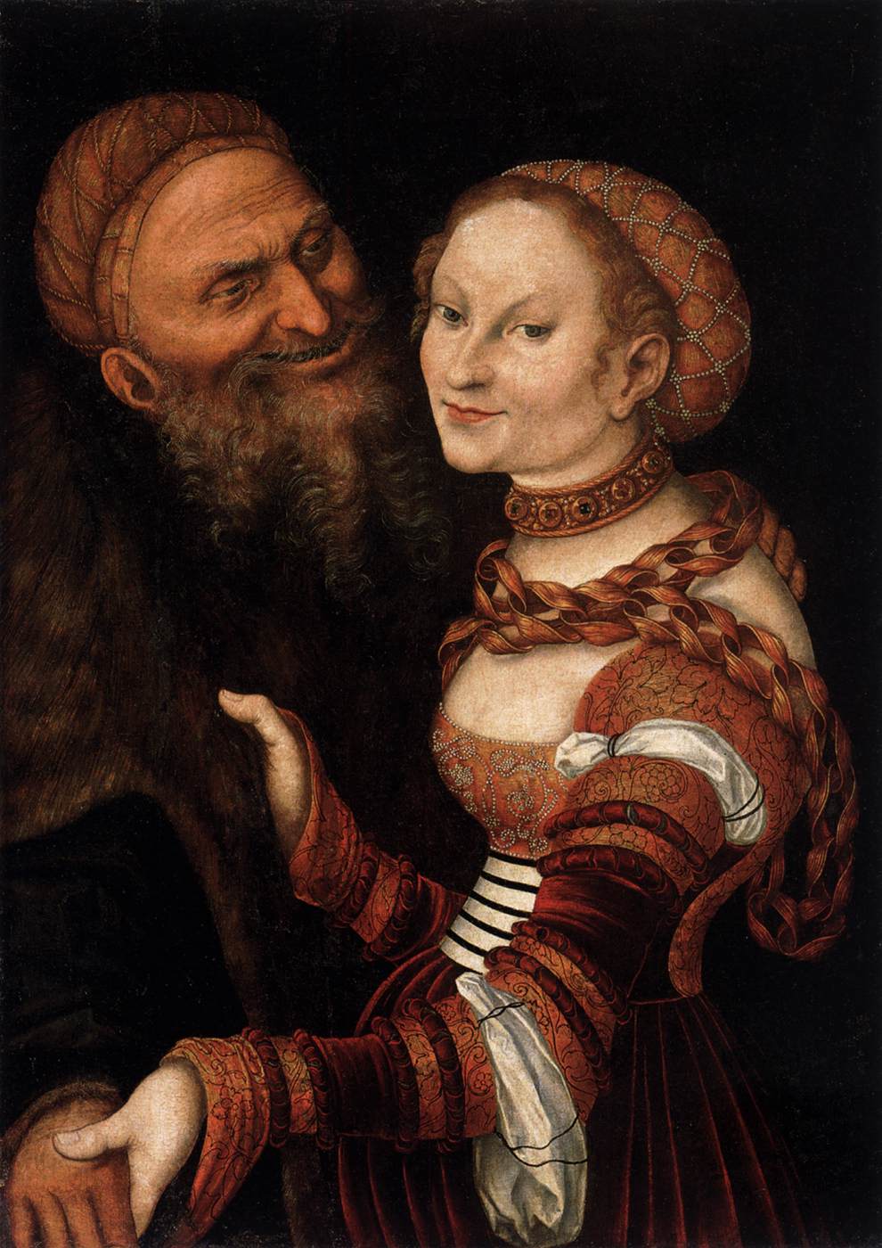 Ill-Matched Couple: Young Widow and Old Man