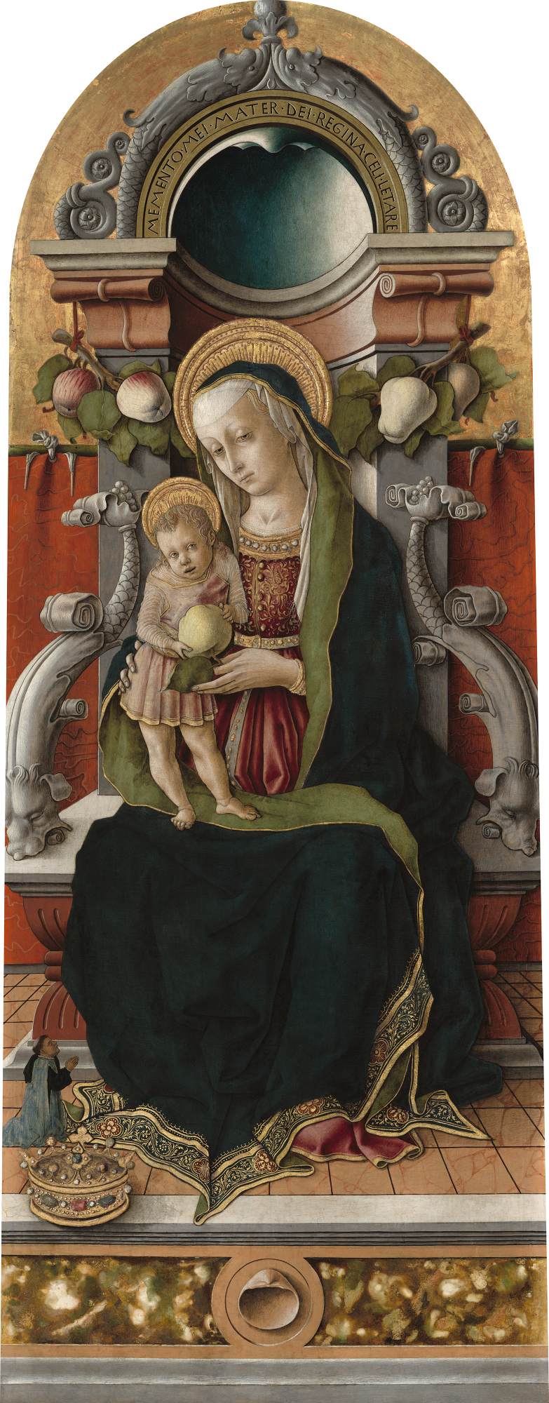 Madonna and Child Enthroned with a Donor