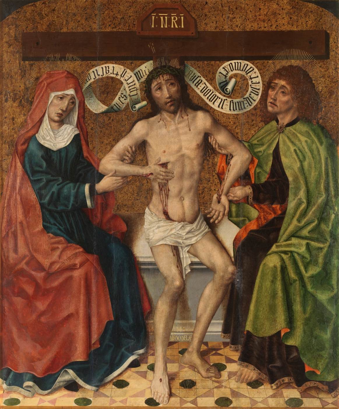 Christ between the Virgin and St John the Evangelist
