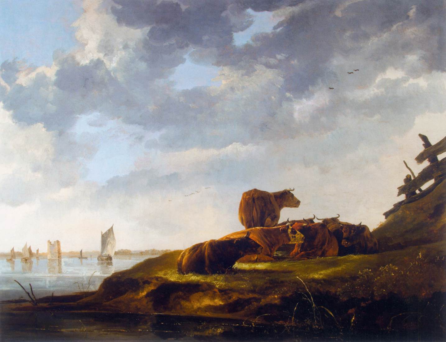 River Landscape with Seven Cows