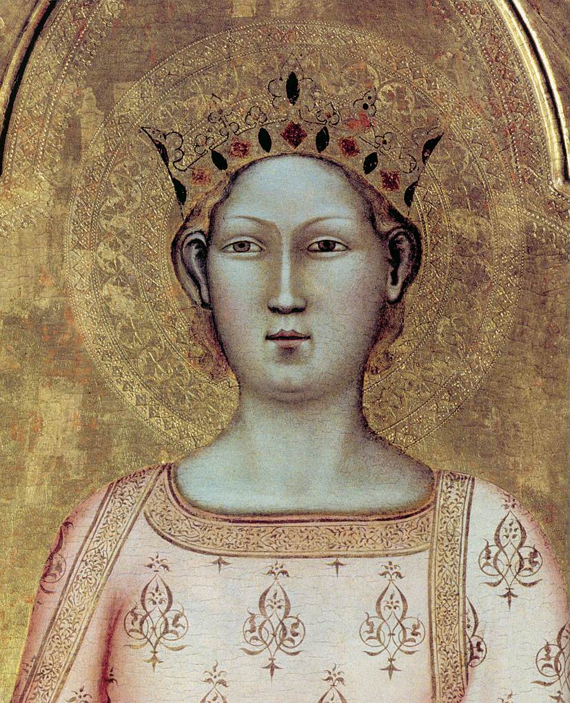 St Catherine of Alexandria with Donor and Christ Blessing (detail)