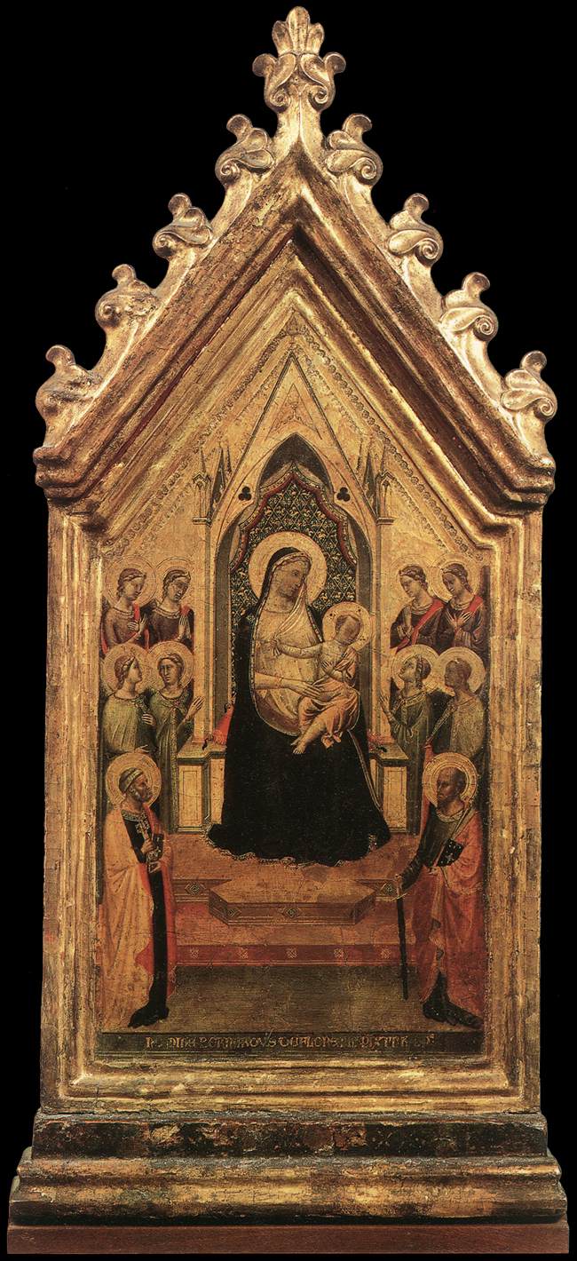 Madonna and Child Enthroned with Angels and Saints