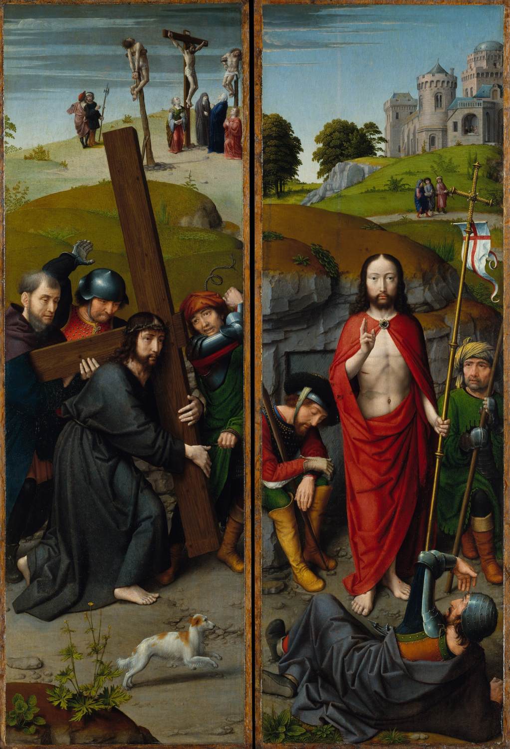 Two Movable Wings of An Altarpiece