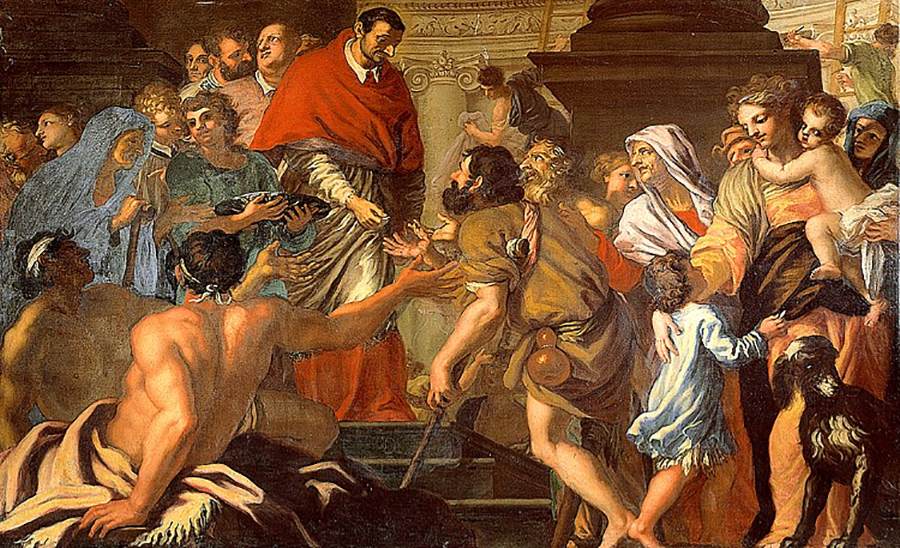 St Carlo Borromeo Distributing Alms to the Poor