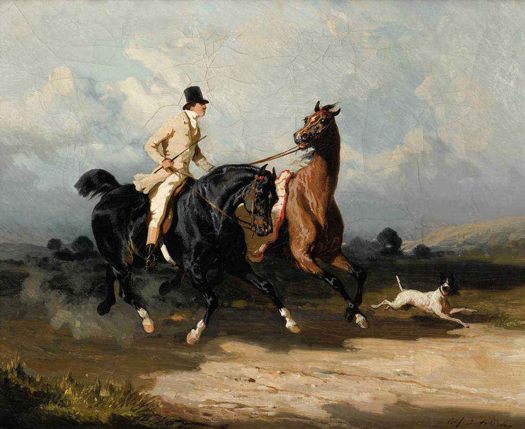 Two Horses Galloping