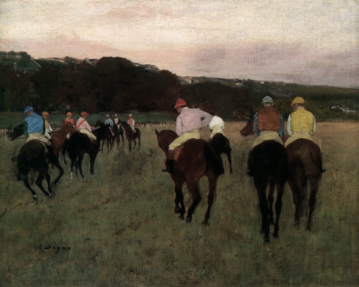Racehorses in Longchamps