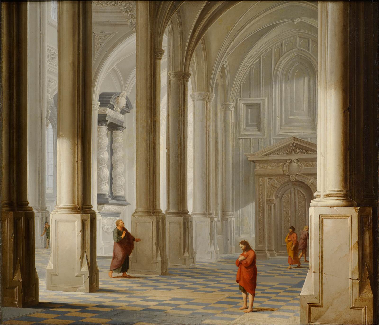 Church Interior with the Parable of the Pharisee and the Publican
