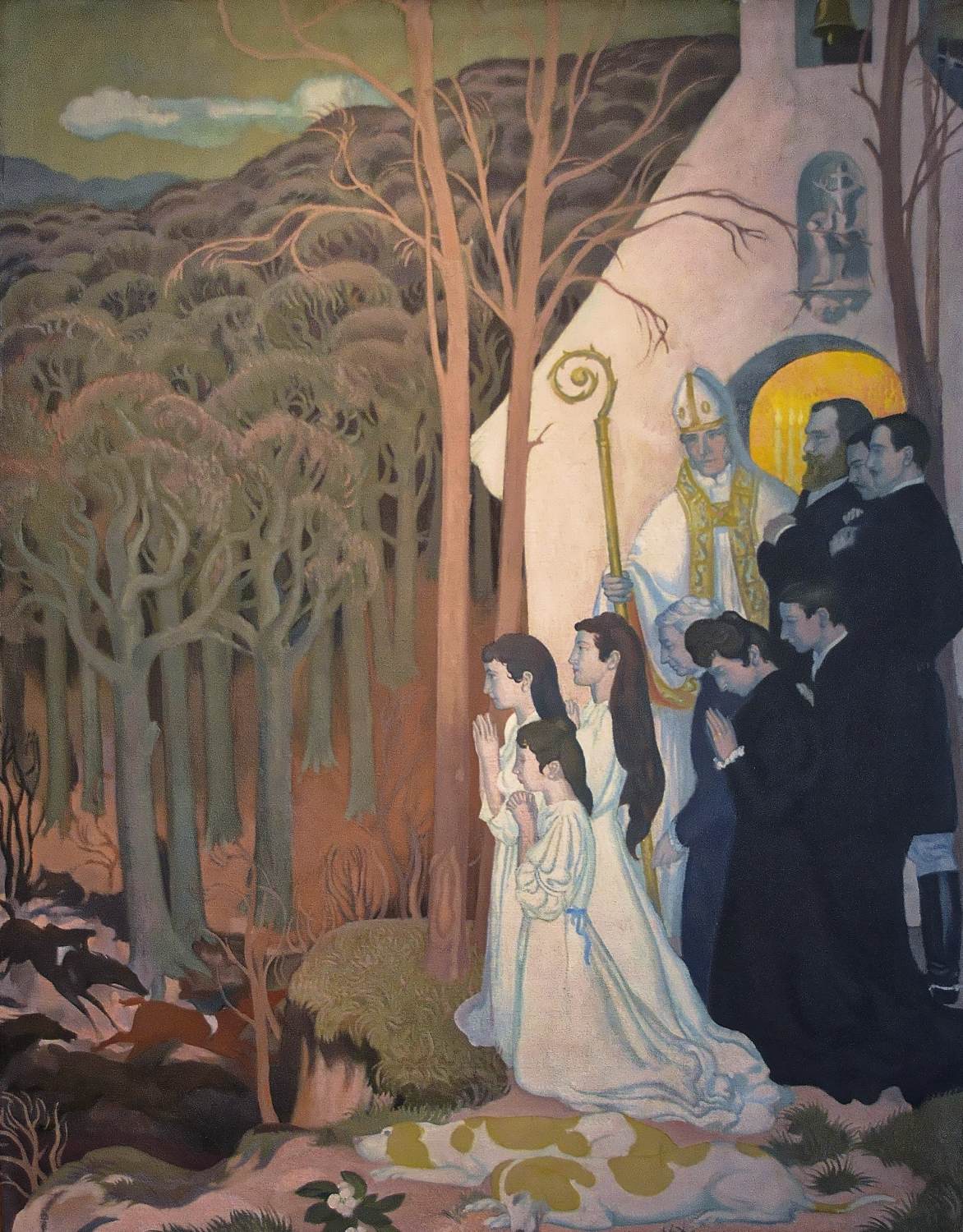 The Legend of St Hubert: 7. Arrival at the Hermitage